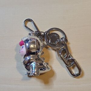 Tyrannosaurus silver pendant keychain